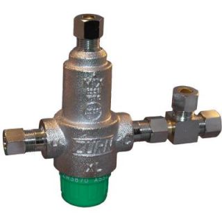 Zurn Wilkins 3/8 in. Lead Free Aqua Gard Thermostatic Mixing Valve with 4 Port 38 ZW3870XLT 4P