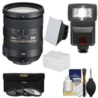 Nikon 18 200mm f/3.5 5.6G VR II DX ED AF S Nikkor Zoom Lens + 3 Filters + Flash & 2 Diffusers Kit for D3200, D3300, D5300, D5500, D7100, D7200 Camera