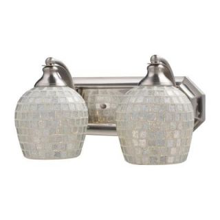 Titan Lighting 2 Light Satin Nickel Wall Mount Vanity Light TN 5653