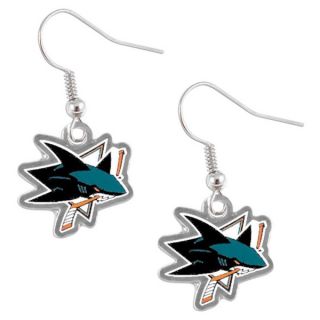 San Jose Sharks NHL Dangle Logo Earrings   12732532  