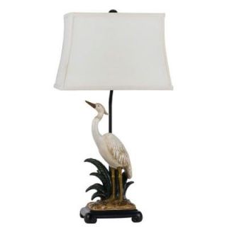 CAL Lighting 30.5 in. Pearl White/Clay Glass Table Lamp BO 2487TB