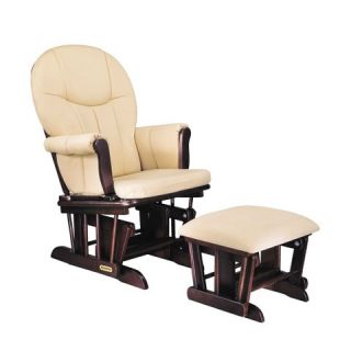 Shermag Danielle Deluxe Sleigh Style Glider Rocker and Ottoman Set