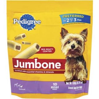 PEDIGREE JUMBONE Mini Bones Mini Snacks for Dogs 6.34 oz. 10 Count