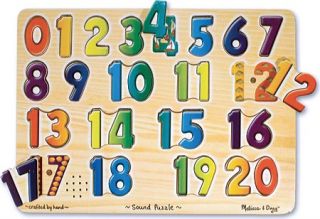 Childrens Melissa & Doug Numbers Sound Puzzle