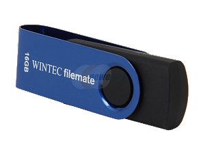Wintec FileMate Swivel 16GB USB 2.0 Flash Drive (Navy Blue) Model 3FMUSB16GWN R