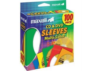 Multi Color CD/DVD Sleeves   Multi Color, 100 Pack
