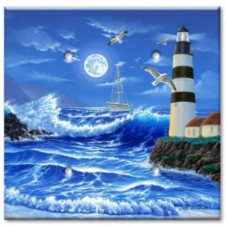 Art Plates Lighthouse at Night 2 Blank Wall Plate BLD 661