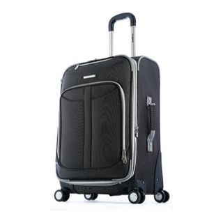 Olympia Tuscany Black 25 inch Expandable Spinner Upright Suitcase