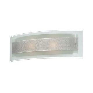 Illumine Designer Collection 2 Light Steel Wall Sconce with Frost Glass Shade CLI LS 16777