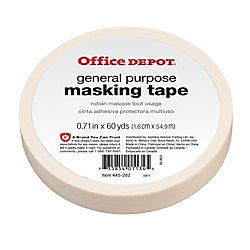 Brand General Purpose Masking Tape 0.71 x 60 Yd.