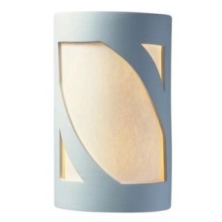 Filament Design Leonidas 2 Light Paintable Ceramic Bisque Large Lantern Open Top and Bottom Sconce CLI CER5335 BIS