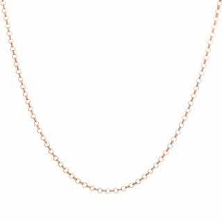 Sterling Essentials Rose Goldplated Silver Rolo Chain Necklace (2 mm