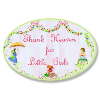 The Kids Room Thank Heaven For Little Girls Oval Wall Plaque