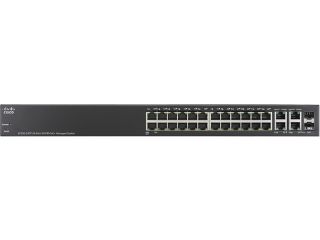 Cisco SF300 24PP 24 Port 10/100 PoE+ Managed Switch w/Gig Uplinks