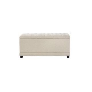 Home Decorators Collection Chambers 42 in. W Solid Rectangular Storage Shoe Bench in Ivory 1587500440