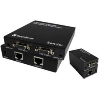 Comprehensive Cable VGA 1x2 Extender over CAT5e/6 with Audio up to 300 Meters (984 ft)