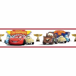 RoomMates 5 in. x 9.25 in. Cars Piston Cup Champion Peel and Stick Border (1 Piece) RMK1517BCS