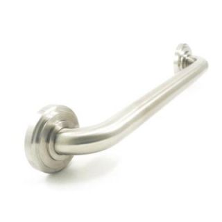 WingIts Platinum Designer Series 18 in. x 1.25 in. Grab Bar Bevel in Satin Stainless Steel (21 in. Overall Length) WPGB5SN18BEV