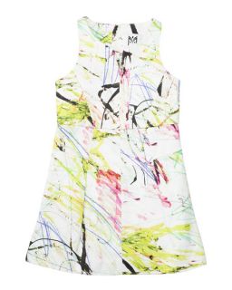 Milly Minis Scribble Print Racerback Dress, Multicolor, Size 2 7