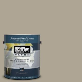 BEHR Premium Plus Ultra 1 Gal. #UL190 6 Stone Walls Interior Satin Enamel Paint 775401