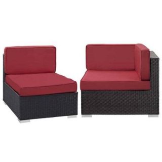 2 Pc Corner in Espresso Red