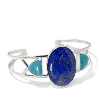 Jay King Lapis and Turquoise Sterling Silver Cuff Bracelet   7713971