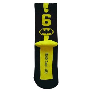 Batman Boys Number Print Uniform Athletic Crew Socks Black M