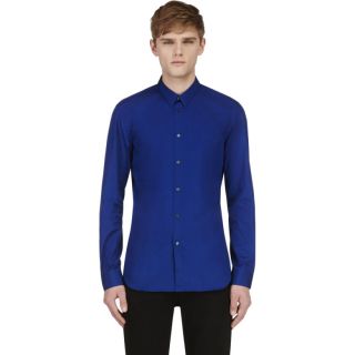 Calvin Klein Collection Royal Blue Slim Fit Button Down Shirt