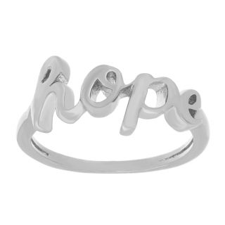 Sterling Essentials Silver Hope Script Ring  ™ Shopping