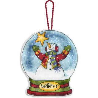 Believe Snowglobe Counted Cross Stitch Kit