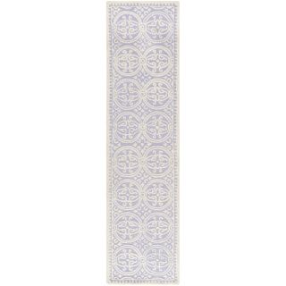 Safavieh Cambridge Purple Tufted Wool Runner (Common 2 ft x 12 ft; Actual 2.5 ft x 12 ft)