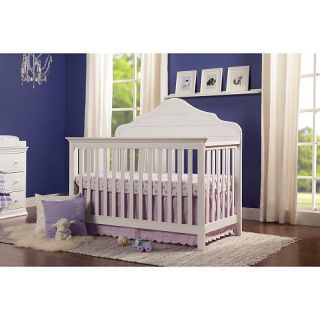 DaVinci Flora 4 in 1 Convertible Crib with Toddler Bed Conversion Kit   White Finish    DaVinci