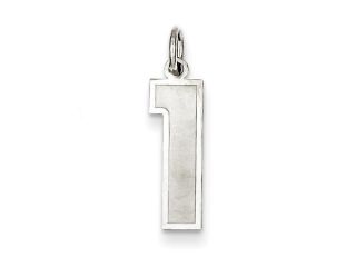 Sterling Silver Medium Satin Number 1