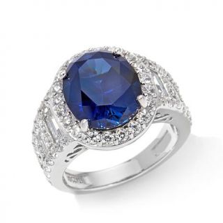 Jean Dousset 6.59ct Absolute™ and Oval Created Sapphire Sterling Silver R   7608545