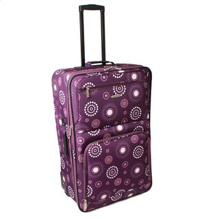 Rockland Deluxe Purple Pearl 28 inch Expandable Rolling Upright