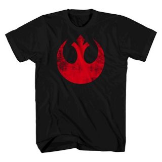 Mens Star Wars Rebel Logo T Shirt Black