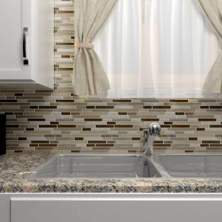 Somertile Reflections Piano Nassau Stone and Glass Mosaic Tiles (Pack