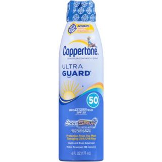 Coppertone Ultra Guard Continuous Spray Sunscreen, SPF 50, 6 fl oz