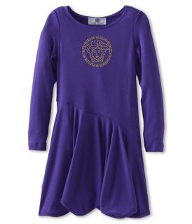 versace kids girls l s jersey dress w medusa logo toddler little kids purple