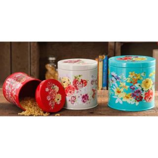 The Pioneer Woman Garden Meadow 3 Piece Tin Canister Set