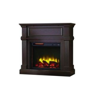 Home Decorators Collection Vanderford 40 in. Convertible Media Console Infrared Electric Fireplace in Ebony 258 81 35