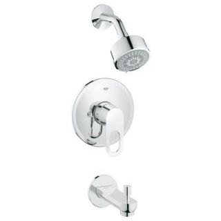 GROHE BauLoop Tub Shower Combo in StarLight Chrome (Valve Sold Separately) 26017000