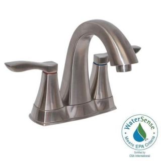 EZ FLO 4 in. Centerset 2 Handle Bathroom Faucet in Brushed Nickel 10394