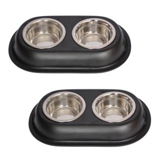 Iconic Pet 2 Pack Color Splash Stainless Steel Double Diner   17345311