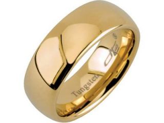 8.3MM Dura Tungsten Gold IMMersion Plated Domed Band Size 10