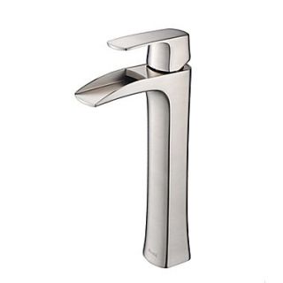 RIVUSS Carrion Single Handle Vessel Bathroom Faucet; Brushed Nickel