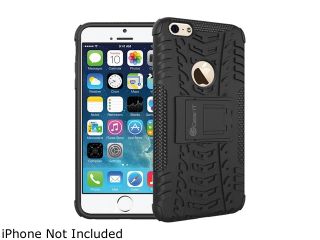 GearIt Heavy Duty Armor Hybrid Rugged Stand Case for Apple iPhone 6 / 6S 4.7 inch, Black
