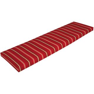 Mainstays Outdoor Bench Cushion, Red Stripe