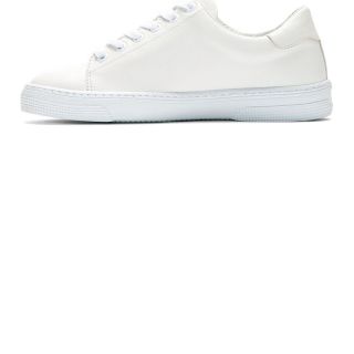 Ivory Matte Leather Low Top Sneakers