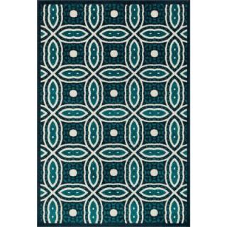 Loloi Rugs Catalina Lifestyle Collection Navy/Peacock 2 ft. 3 in. x 3 ft. 9 in. Area Rug HCATHCF02NVPX2339
